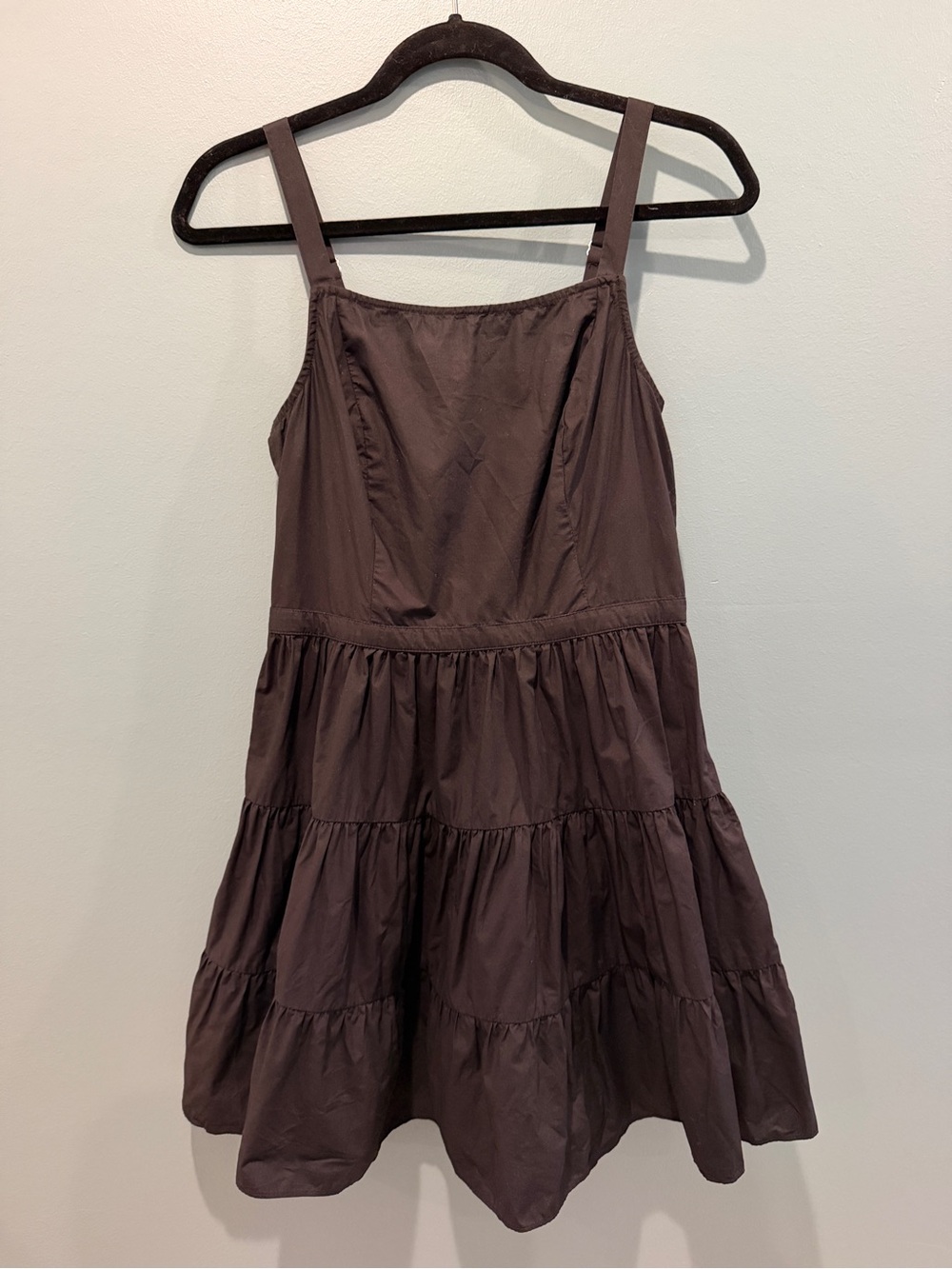 Walter Baker Black Tiered Dress - Sleeveless Square Neck